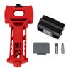 Adjustable Door Lock Installation Guide Kit for Wood Door Fitting, Mortise Positioning Tool with Round or Square Inserts, Main Body, and 2