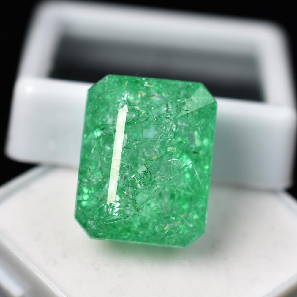 Natural Green Emerald 23.05ct Emerald Cut Certified Loose Gemstone