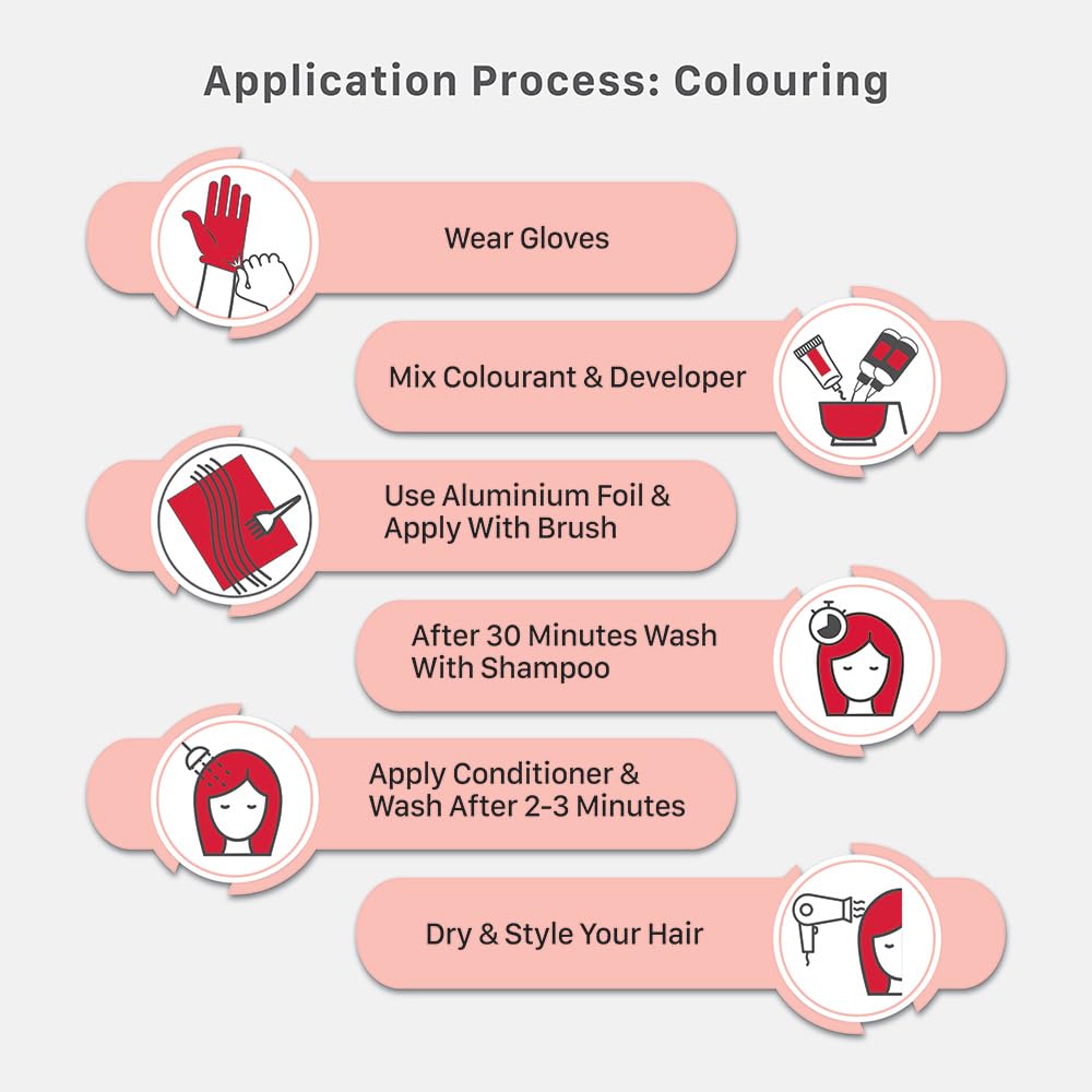 Streax Mini Highlight Kit Latte Brown Hair Color For Women 75g Easy DIY Application Vibrant Brown Shade Long Lasting Salon Style Results