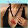 Lobster Pendant Necklace For Women With Geometric Animal Design And Artificial Pearl Beads