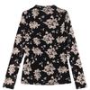 Mesh Base Blouse for Autumn Latest Printed Half Turtle Neck Large Size Long-sleeved T-shirt Womens Top