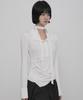 Peulleeoeob Asymmetrical Draped Shirt (Fl-186_Ivory)