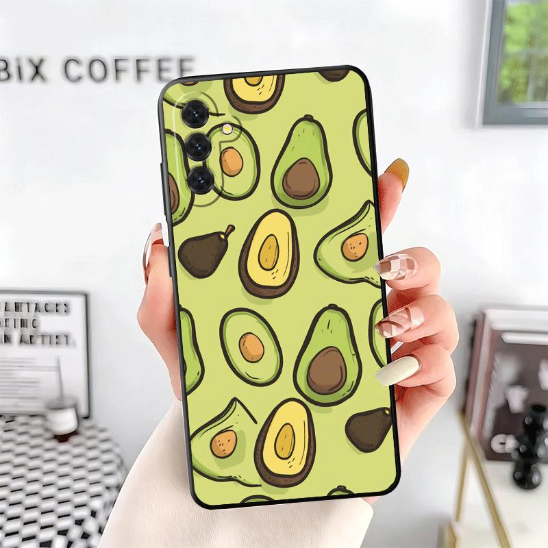 Cartoon Cute Avocado Soft Phone Case for Samsung A17 A37 A57 A16 A26 A36 A56 A15 A25 A35 A55 A14 A24 A34 A54 A13 A23 A33 A53 A52