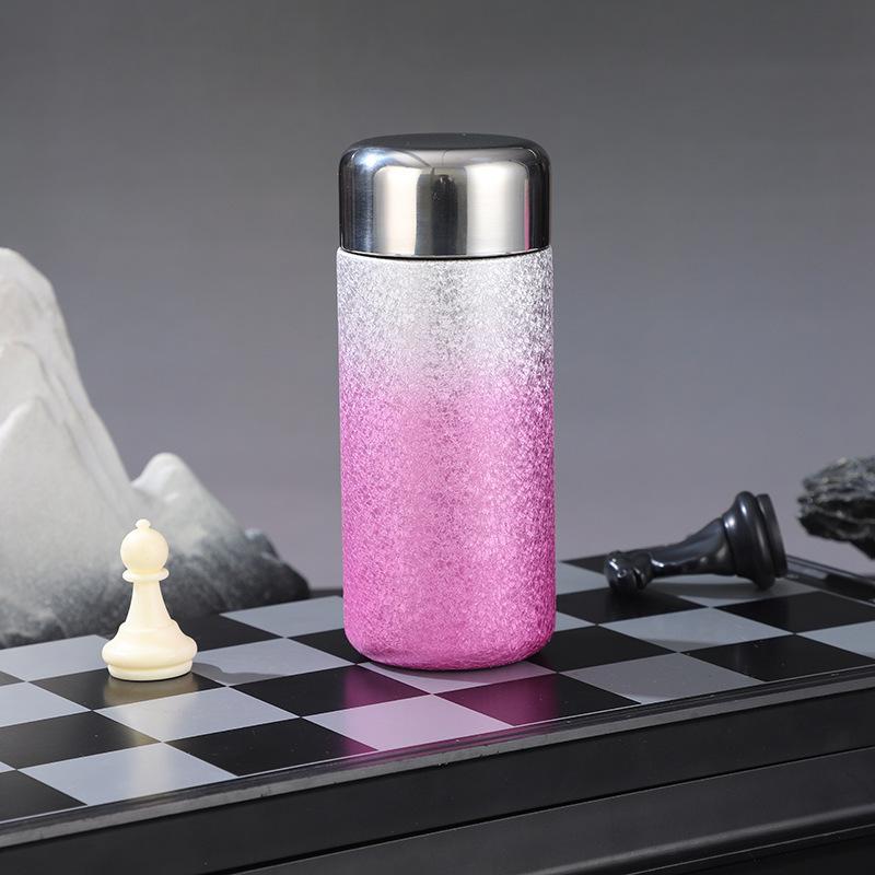 New High-end Pocket Titanium Cup Outdoor Portable Mini Thermos Cup High Value Gradual Change Color Gift Water Cup