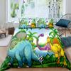 Cartoon Dinosaur Duvet Cover King Queen Kids Jurassic World Stegosaurus Tyrannosaurus Bedding Set 2/3pcs Polyester Quilt Cover