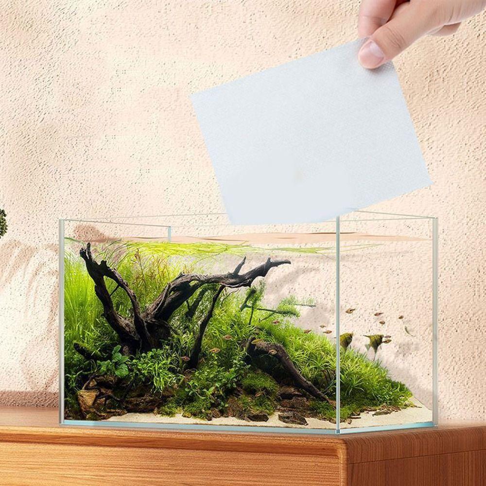 100Pcs Fish Deodorizing Water Polishing Filter Pad Fish Tank Filtration Paper  Aquarium