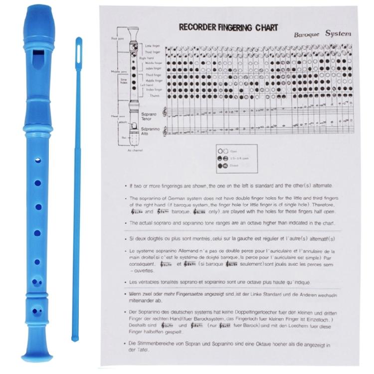 Treble Flute 8 Hole Soprano Recorder Clarinet with Cleaning Rod for Students