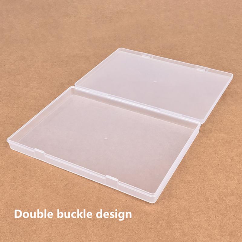 1 Stück Kunststoff Transparente Box zur Maskenaufbewahrung Box Große Größe Aufbewahrung für kleines Zubehör Mattierte Kunststoffbox