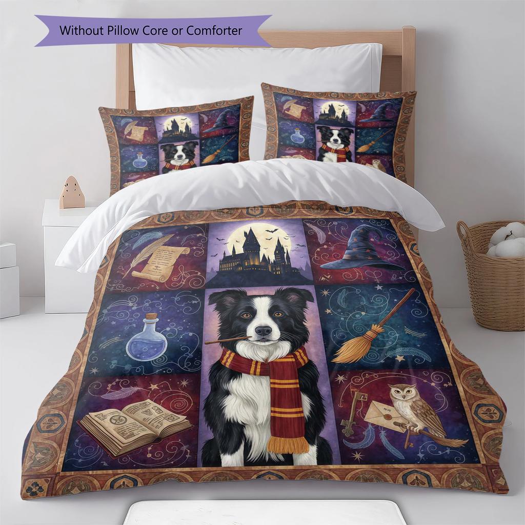 Cartoon Pattern Bedding Quilt Set Quilt Cover Pillowcase Home Decoration Birthday Gift (1 * duvet cover + 2 * pillowcase, without core)