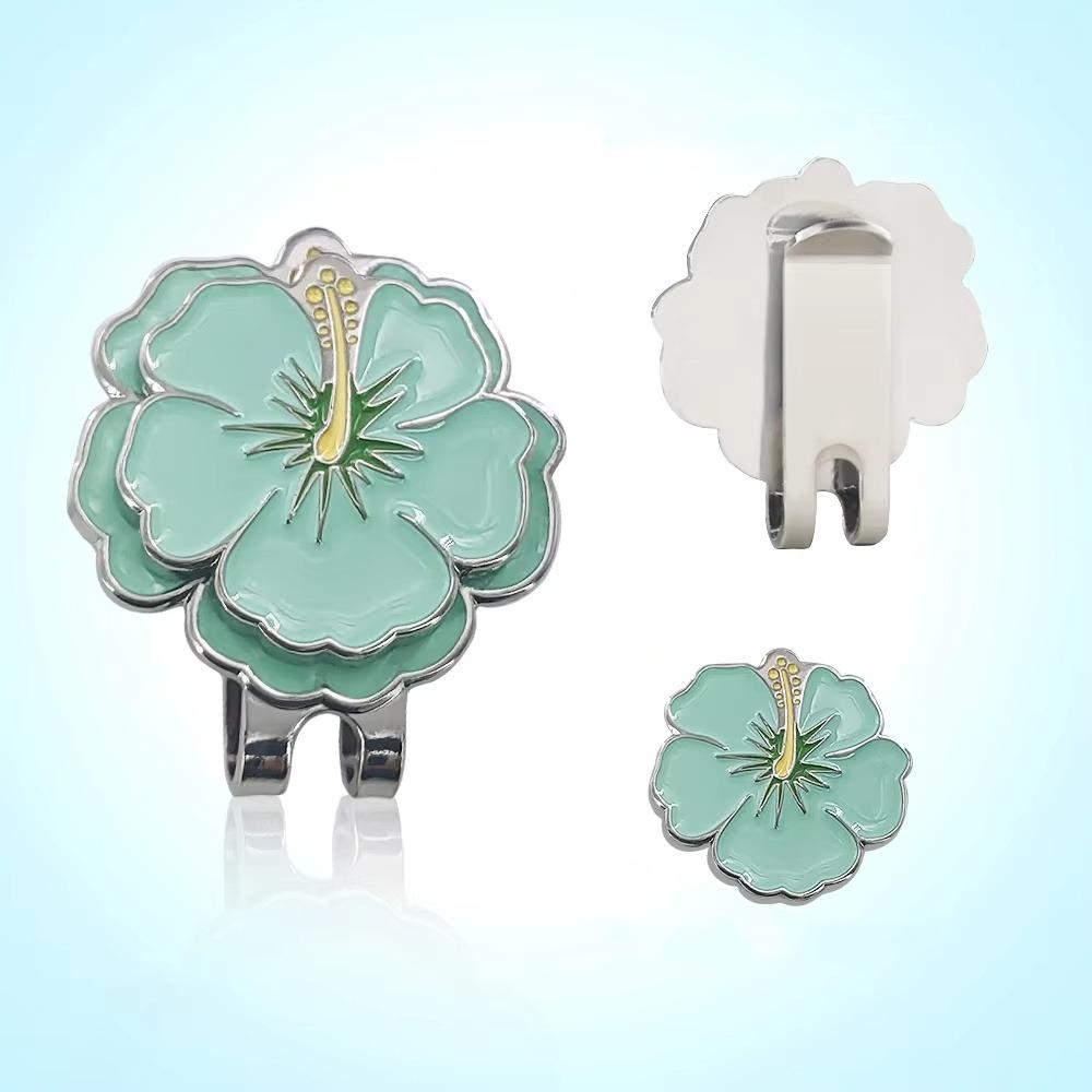 Flower Shaped Golf Cap Clip Magnetic Golf Hat Marker Outdoor Sports Golf Ball Mark  Jewelry Gift