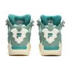 Fila Fusion Desperado We Fabric Synthetic Leather Tpu Batwing Fleece Mid-Top Retro Basketball Shoes Women Sneakers Green Yellow T12W243221FFA
