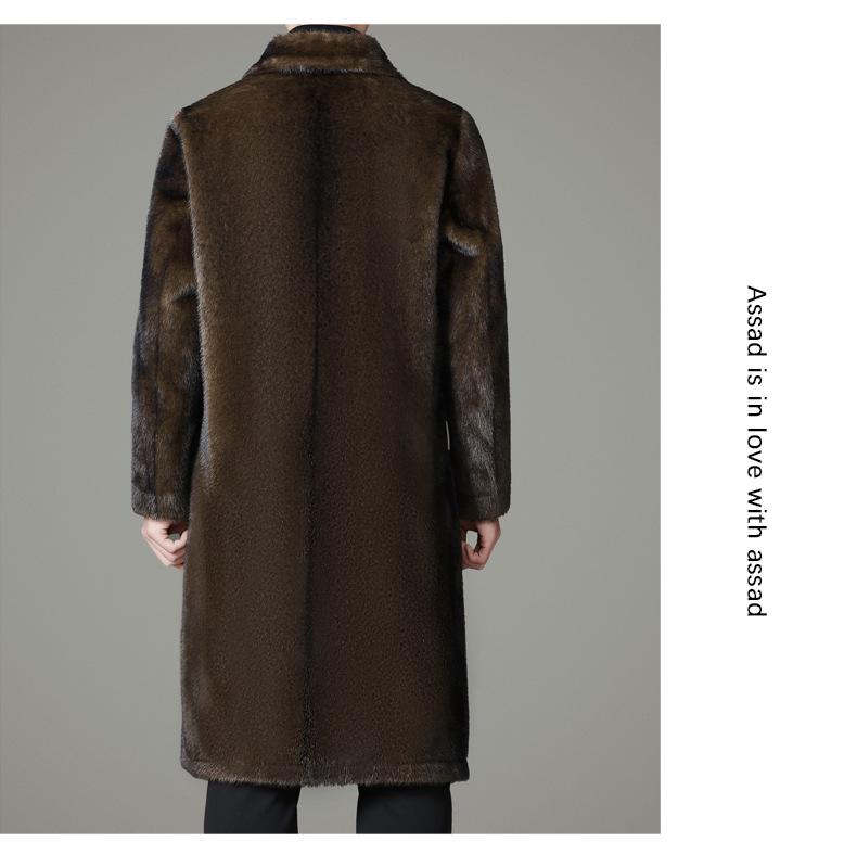 Herren 2025 Wende-Nerzfell-Windbreaker-Mantel - Wintermode für Mittleren Alters