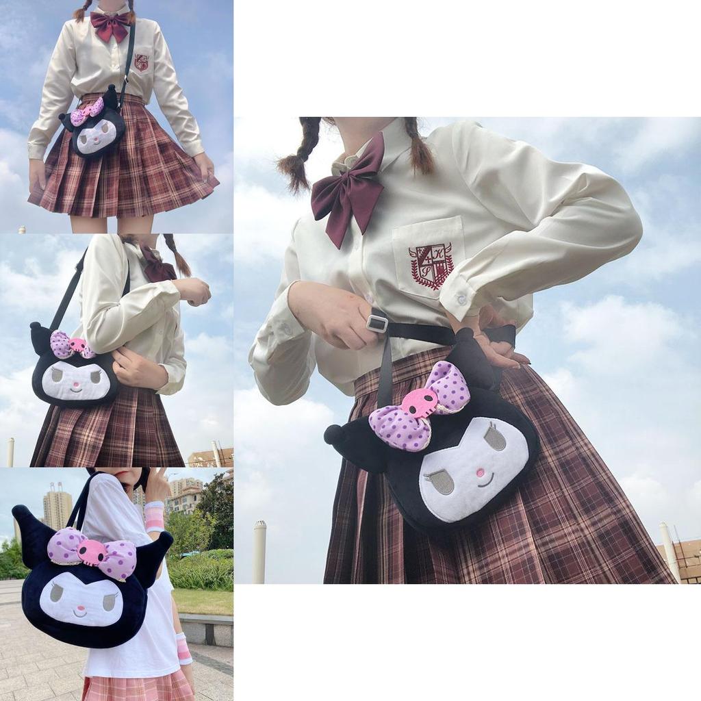 Adorable Kuromi Plush Handbag For Women And Girls Featuring Cute Kawaii Design