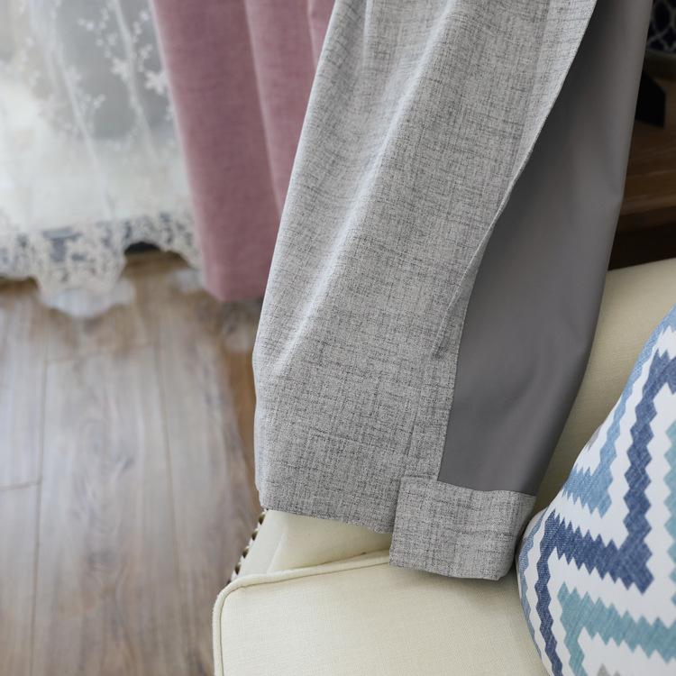 2020 Splicing Curtains Full Blackout Nano-Coated Linen Curtains Finished Products Can Be Customized And Cut Zero