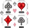 8 Stuks Dobbelstenen en Kaarten Ballonnen Casino Ballonnen Las Vegas Spelavond Thema Feestdecoraties Poker Ballon Harten Schoppen ballonnen