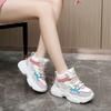 2024 Neue Damen Schuhe Klobige Sneaker Bequem Atmungsaktiv Sport Mode Herbst Winter Plateau-Sneaker