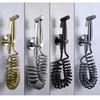 Stainless Steel Sprayer Matt Black Gold Toilet Partner Brass Cold Valve Metal Grey Gloss Chrome Household Bidet Sprayer Set