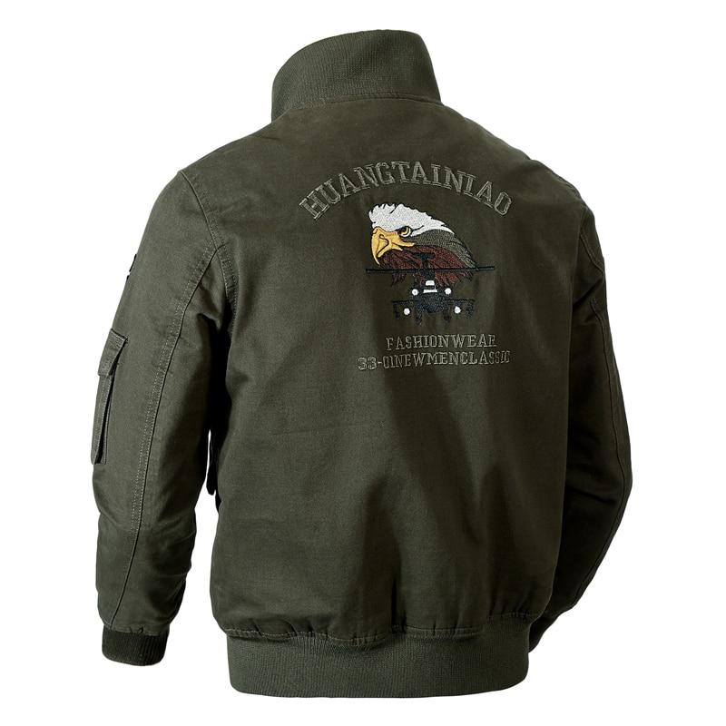 Herrenjacken Freizeit Einfach Reißverschluss Fliegerjacke Stehkragen Stickerei Schlanke Jacke