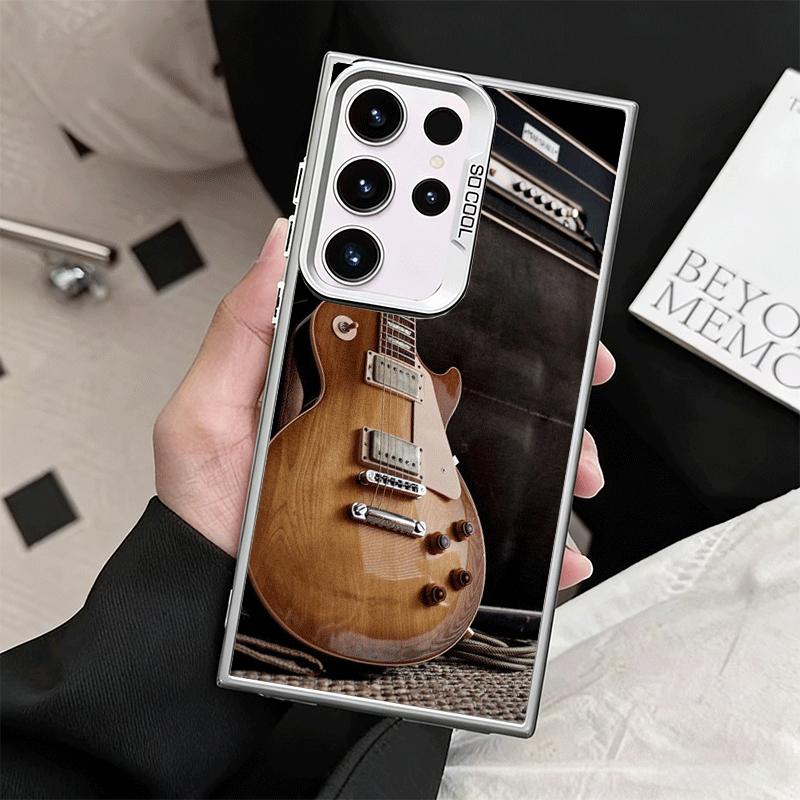 Guitar Retro Rock Music Shockproof Phone Case for Samsung Galaxy S26 Edge S25 Ultra S24 FE S23 Plus S21 Cover Anti Fall Fundas