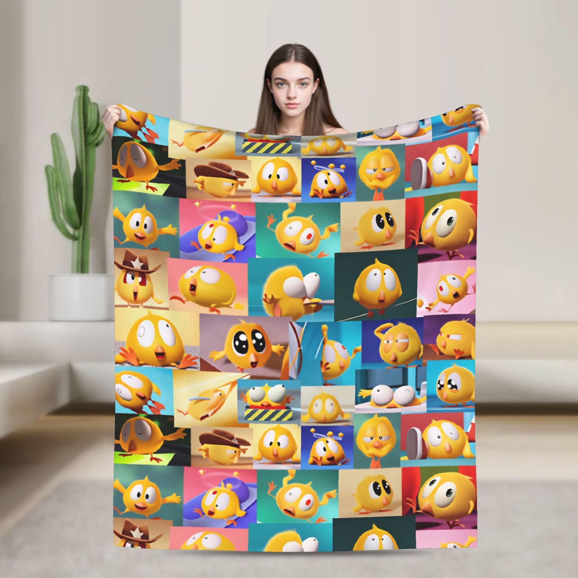 Super Soft Bedding Throws Camping Where‘s Chicky Blanket  Flannel Bedspread For Outdoor Print Sofa Bed Cover 130cmx150cm