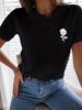 Simple Rose Flower Printing Tops Tshirts For Unisexs Fashion Casual Soft Short Sleeve Tees Comfortable Clothes Graphic T Shirts