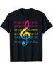 Men'S Musician T-Shirt Rainbow Pansexual Flag & Pansexual Music Notes Design, Soft Breathable Crew N