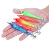 5 Pcs Luminous Squid Jigs Artificial Fishing Lures with 2 Layer Hooks Fish Tackle Accessories