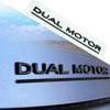 Dual Motor Emblem Sticker for Model 3/Y/S/X, ABS Underline Badge Letters Sticker for Car Rear Trunk