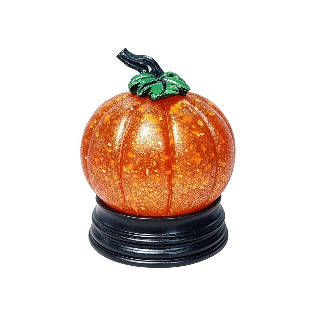 Leuchtender Kürbis Schnee mit warmem orangem Licht - Halloween Herbst Thanksgiving Tischdekoration, Saisonales Geschenk
