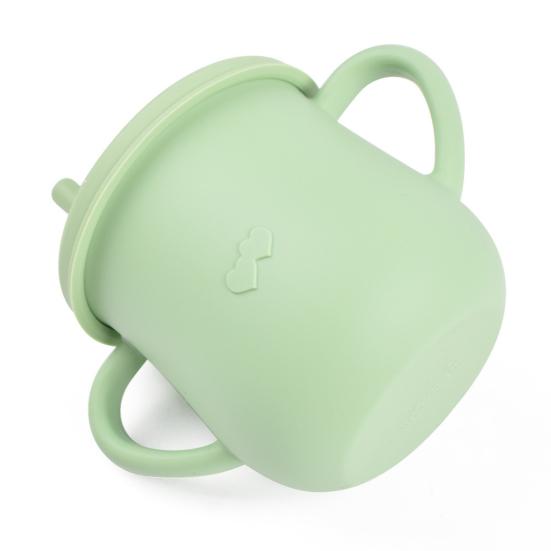 Water Cup Soft Leakproof Silicone Baby Straw Feeding Drinking Glass Home