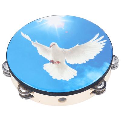 10 Zoll Tamburin Handglocke Trommel Doppelreihe Edelstahl Schellen Tamburin Percussion Spielzeug für