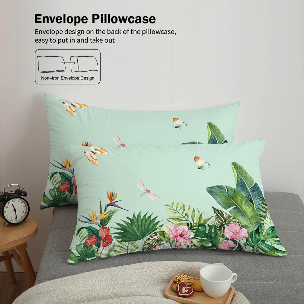 3Pcs Spring Scenery Bird Pattern Printed Duvet Cover Set, Queen, King, Double Bed, For Women And Adults Bedroom, Hotel