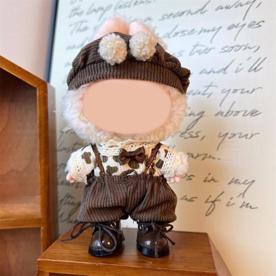 Sada oblečení pro panenky pro 17cm panenky La Bubu Elegantní overal Měkké šaty pro panenku Stylový výstavní outfit Dárek pro milovníky panenek