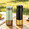 Reusable Silicone Bottle Boot Cup Boot, Fish Scale Pattern Decor, Soft Elastic Water Anti Scratch Accessory Protective Sleeve, Anti-Slip Bottom Cover