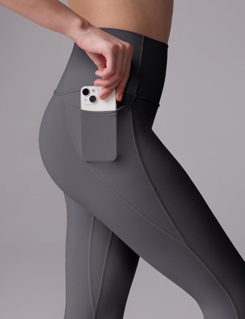 CRZ YOGA Cropped Yoga with Asian Dark Size XS Women's Leggings, Quick-Drying, Stretch, Pockets, Fit, Butterluxe, 24-Inch Inseam, Carbon,