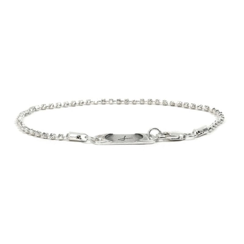 SEWNSWEN SILVER SLIM TWINKLE LARVA CHAIN bracelet