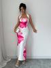 2026 European and American women's clothing explosive new neck halter long dress hip-wrapped printed dress