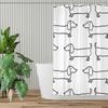 Bassotto Bianco Nero Tende da Doccia per Bagno Cane Tenda Divisoria Impermeabile Accessori Decorativi per la Casa