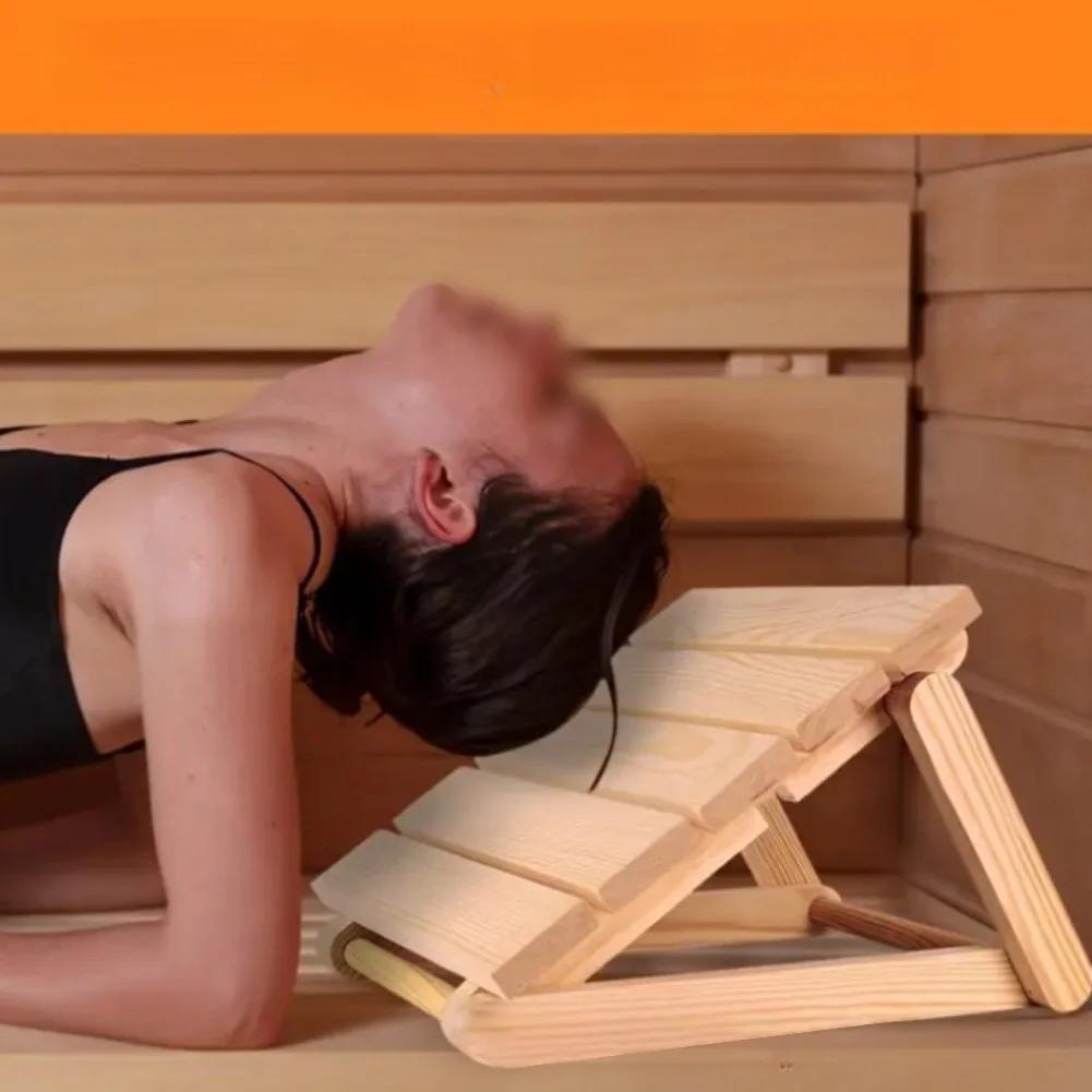 1PC Sauna Headrest Home Furniture Parts 37x34cm Wooden Sauna Rooms Accessories Headrest For Comfort & Support For Relaxation