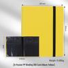 4-Pocket Solid Color PP Card Storage Album with Elastic Band, Large Capacity for Game Cards or Photos - Holds 160 Cards