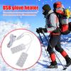 Elektrische Heizmatte Tragbares Heizblatt für Handschuhe Leichtgewichtige Kohlefaser 5V für Outdoor-Camping Wandern Winter Handwärmer