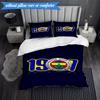 3-teiliges Bettwäscheset mit Fenerbahçe-Wappen-Design, 2D-Druck (Enthält 1 Bettbezug + 2 Kissenbezüge Ohne Füllung), Schlafzimmerdekoration, Ventilatorgeschenk
