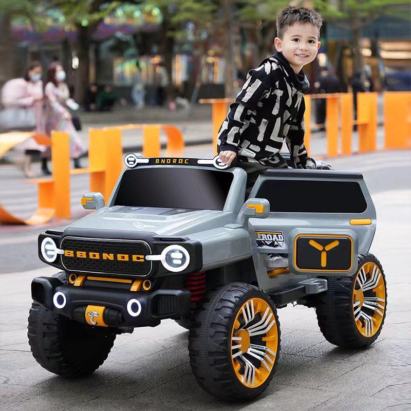 Children’s 4-Wheel Electric Car: Two-Seater Off-Road Toy with Remote Control – Suitable for Kids and Adults.