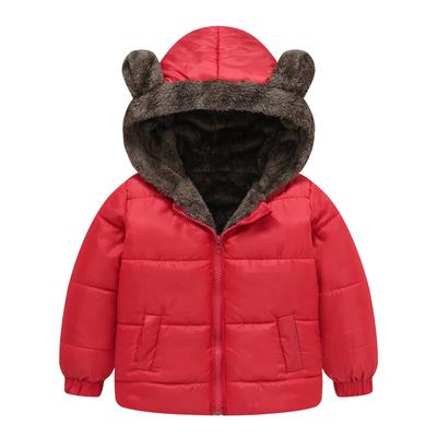 Boys and Girls In Small Children Solid Color Ears Fashionable Two-sided Wear Pockets Short Cotton Jacket Children's Jacket