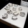 Korean Minimalist Zircon & Pearl Geometric Ear Cuff - No Piercing, Luxury Feel Jewelry
