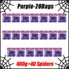 Halloween Spider Web Decorations Stretch Cobwebs with Fake Spiders, Scary Indoor/Outdoor Halloween Party Props