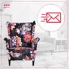 ARI PRINT Scandinavian Family Furniture Wing Chair, Floral, Stylish, Velvet