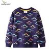 European and American Style Boys' Dinosaur Hoodie - Round Neck, Long Sleeve Bestseller