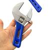 1 Pcs 8-inch Large Opening Short Handle Adjustable Wrench Large Opening Bathroom Short Handle Multifunctional Mini Wrench Tool