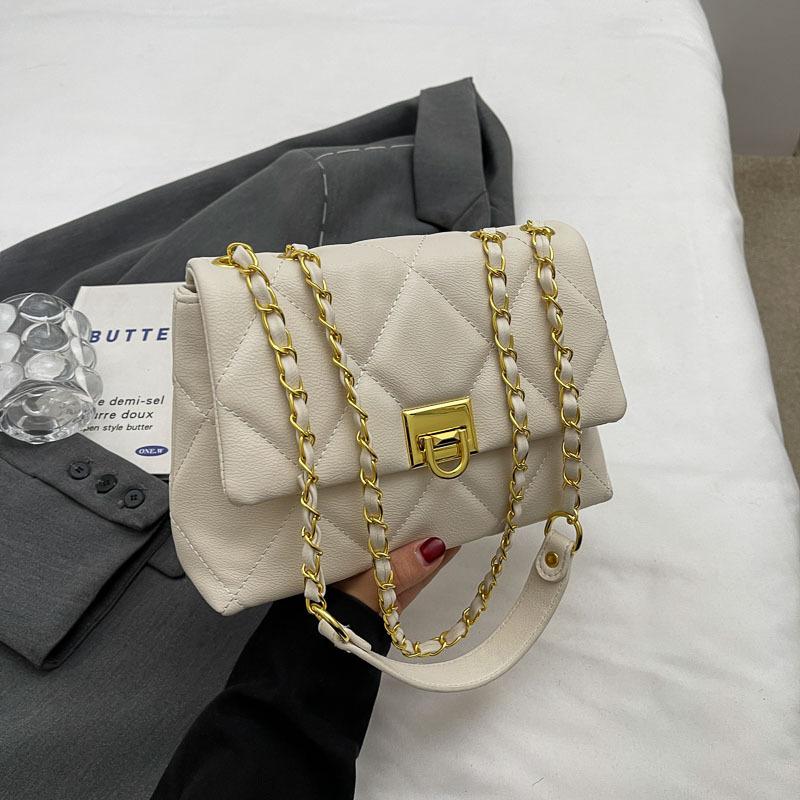 New Fashionable Simple Niche Design Rhombus Chain Bag Versatile Single Shoulder Oblique Span Women's Bag